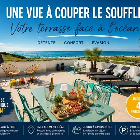 Des Belles Vues De Terrasse Panoramique De 63 M2 Face Ocean Vue Exceptionnelle A Pied Emplacement Unique Parking Gratuit *
