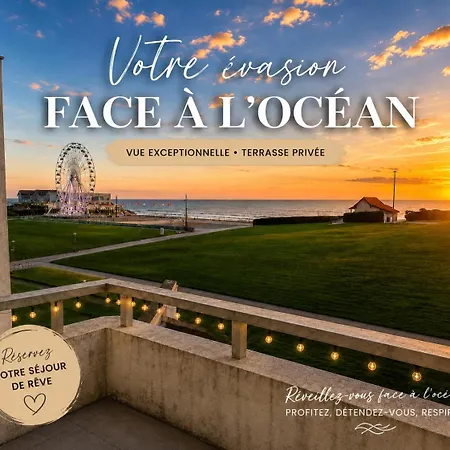 Des Belles Vues De Terrasse Panoramique De 63 M2 Face Ocean Vue Exceptionnelle A Pied Emplacement Unique Parking Gratuit דירה